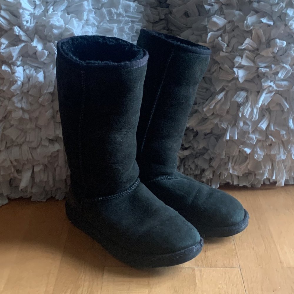 Ugg Womens 5815 Classic Tall Black Boots Size 7